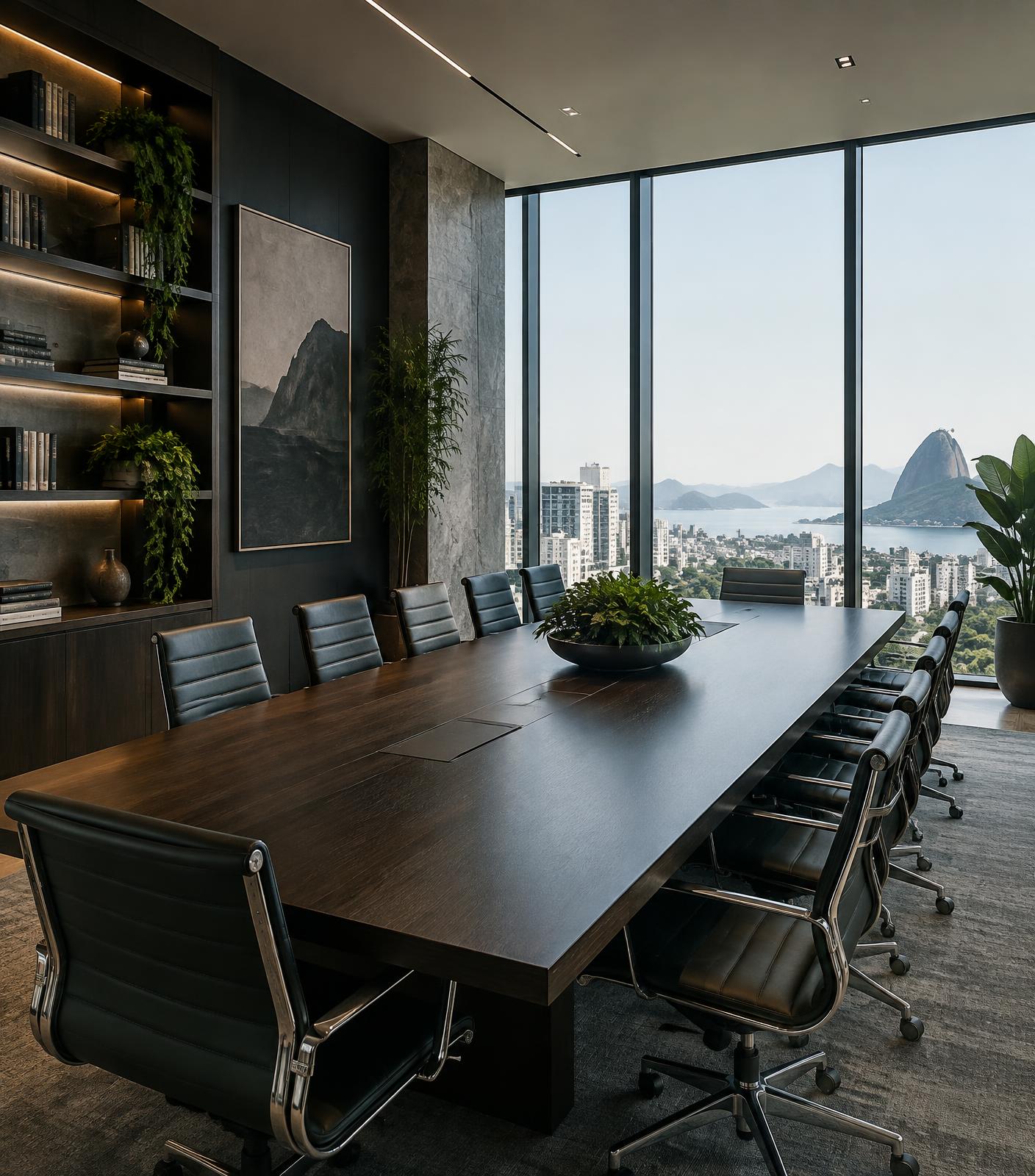 Sala de reuniões contemporânea do escritório
